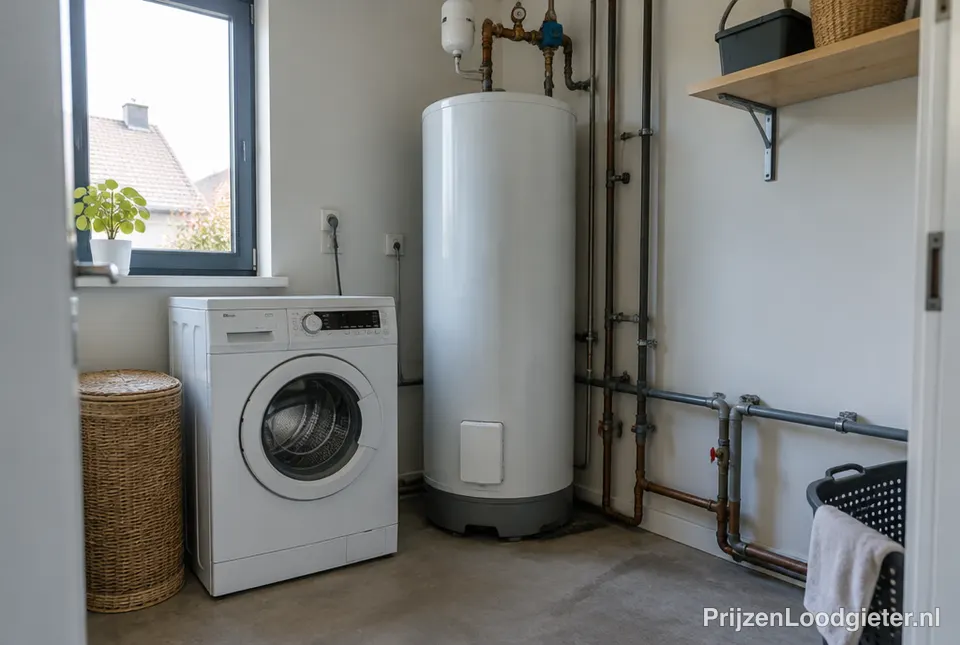 Elektrische boiler in een bijkeuken