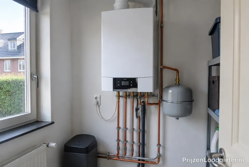 Nieuwe cv-ketel aan de muur