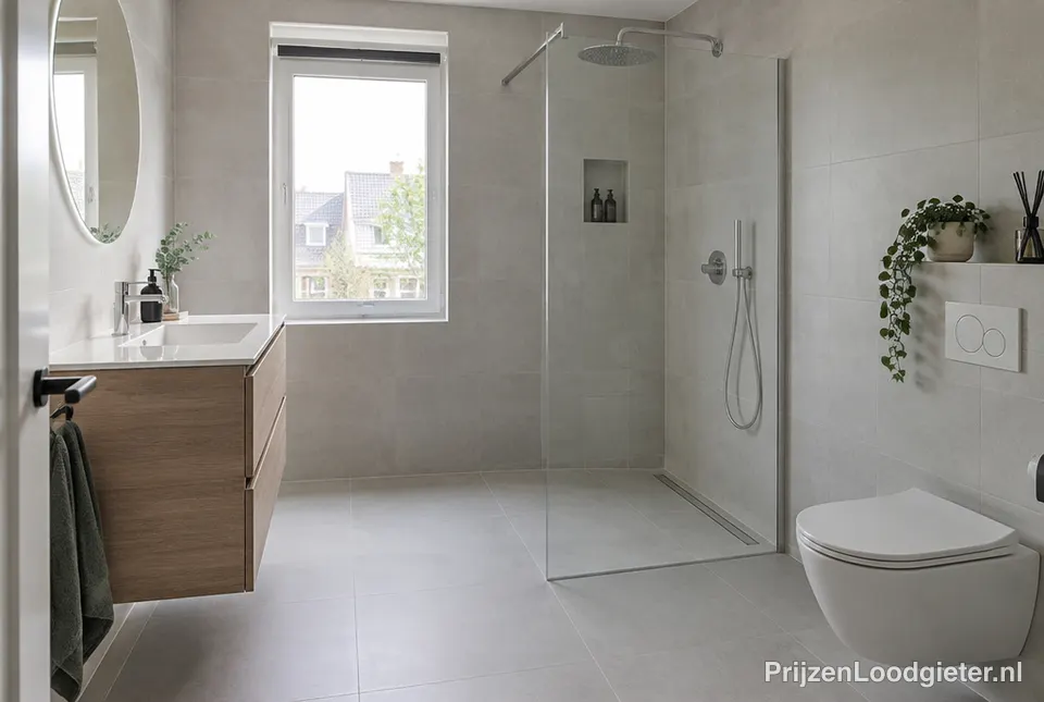Nieuwe badkamer met sanitair